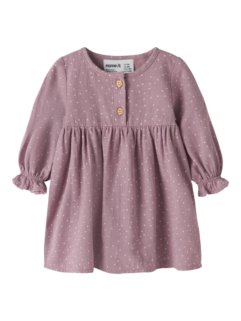 NAME IT Lalou Dress in lilas front view