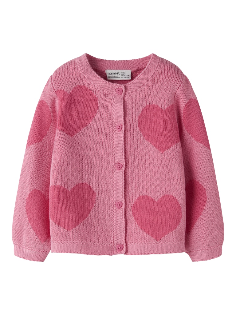 NAME IT Lianax Long Sleeve Knit Card in Flowering Ginger front view
