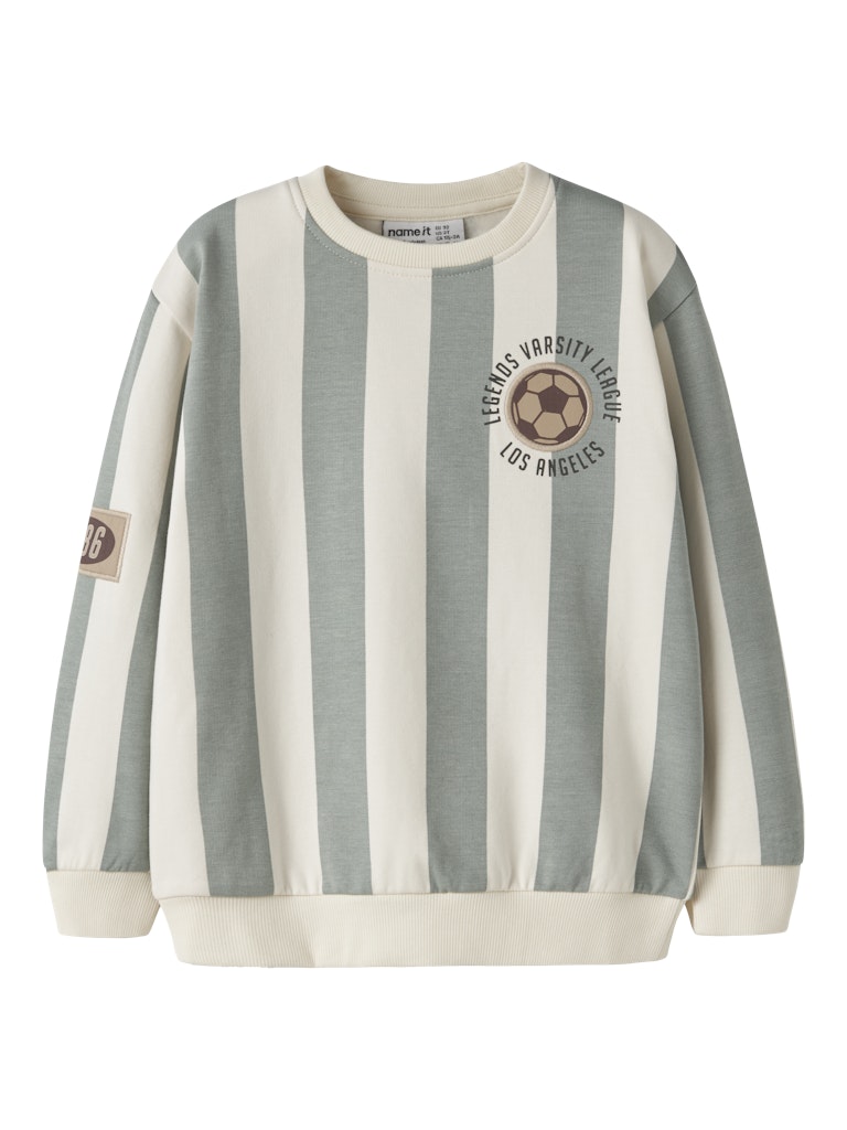 NAME IT Lane Long Sleeve Sweatshirt in Antique White front view