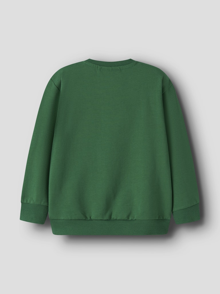 NAME IT Lavandin Long Sleeve Sweatshirt in Verdant Green back view