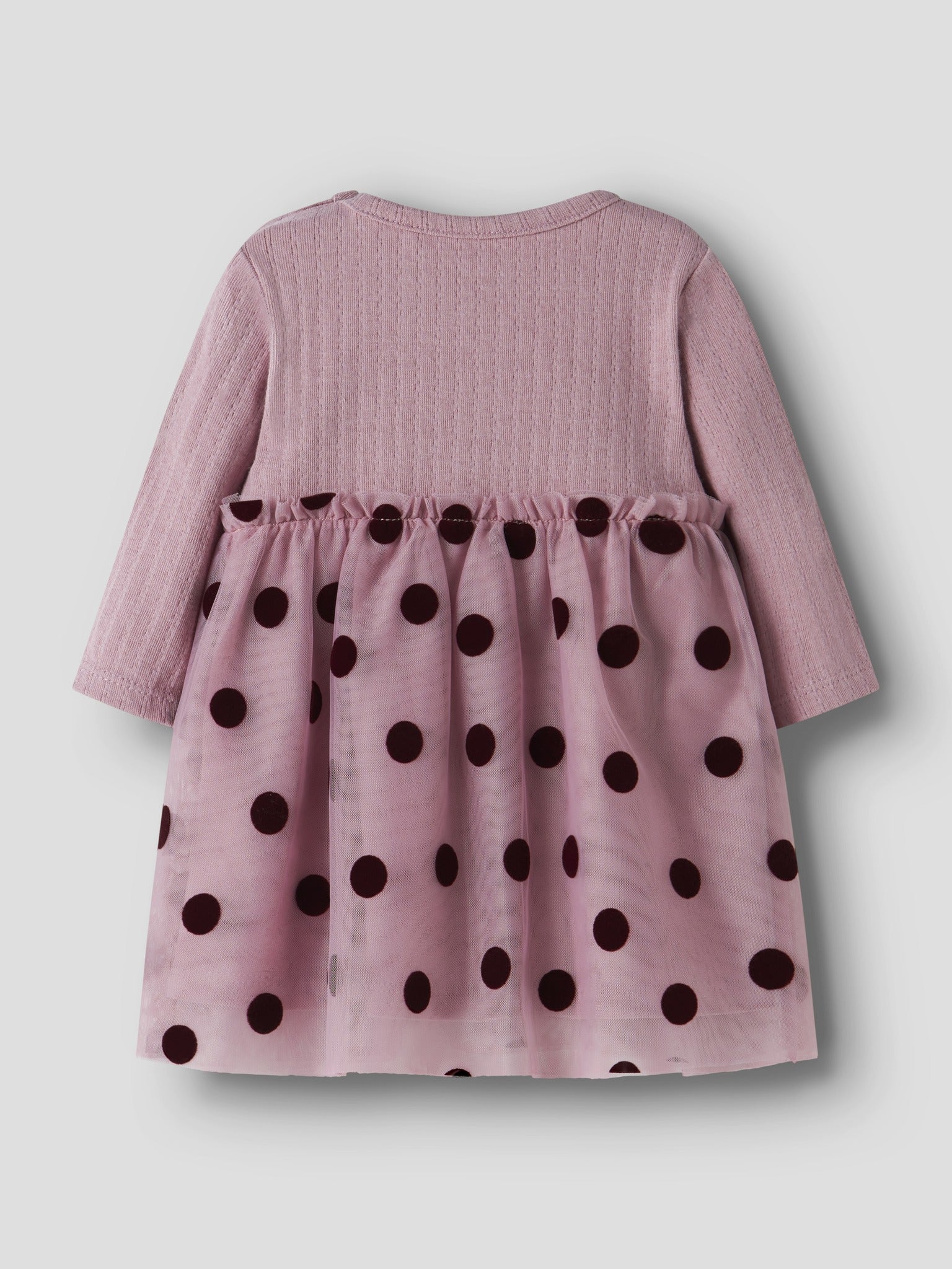 NAME IT Nagina Long Sleeve Dress in Lilas back view