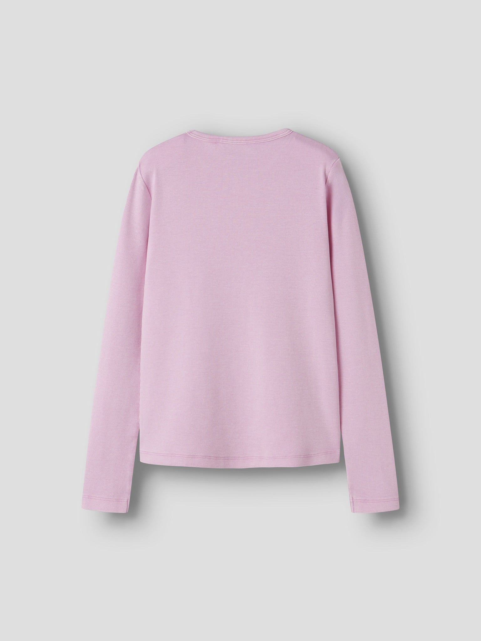 Back view of NAME IT Nolovo Long Sleeve Slim Top in Begonia Pink