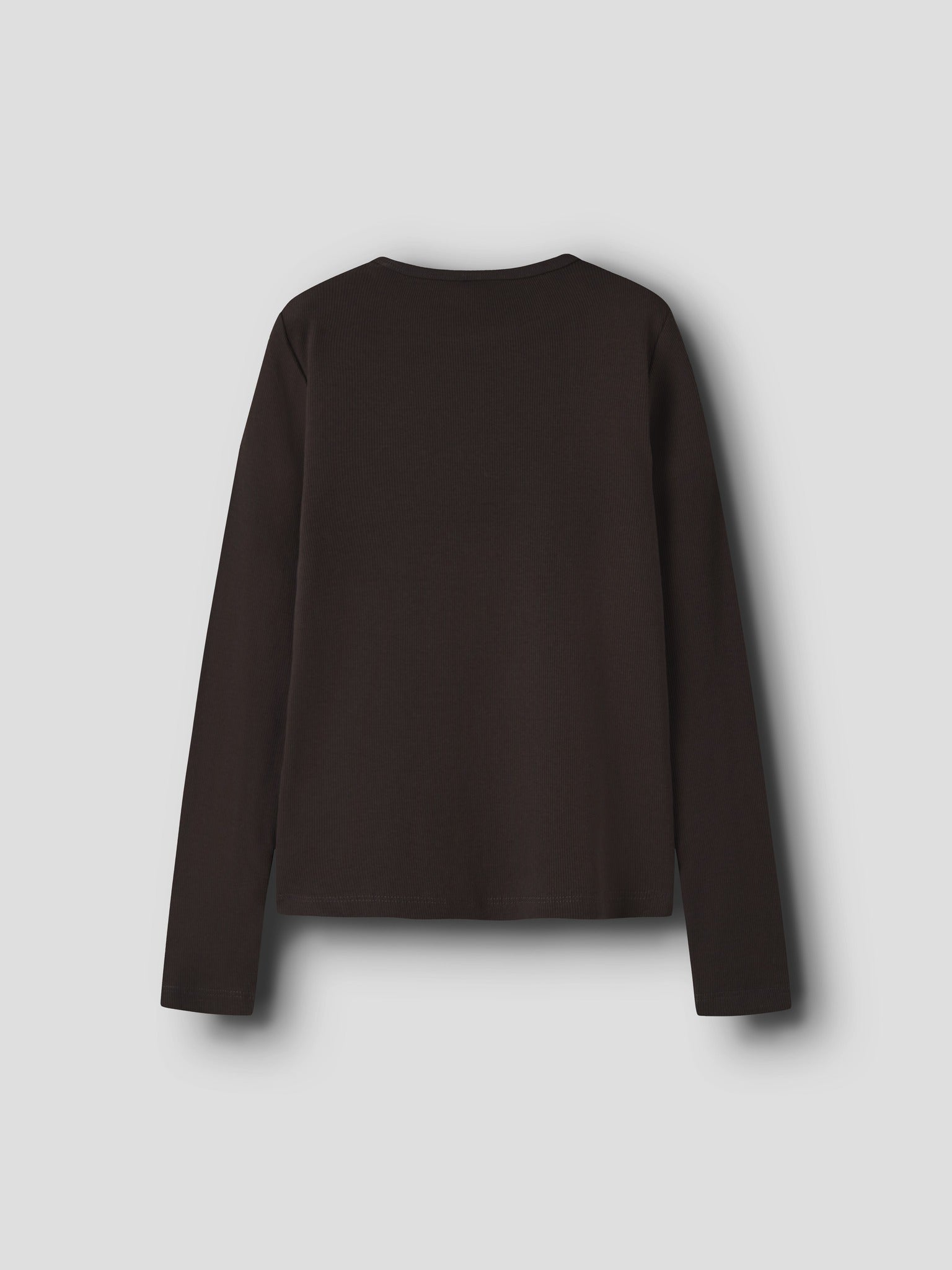 Back view of NAME IT Nolovo Long Sleeve Slim Top in Chocolate Plum