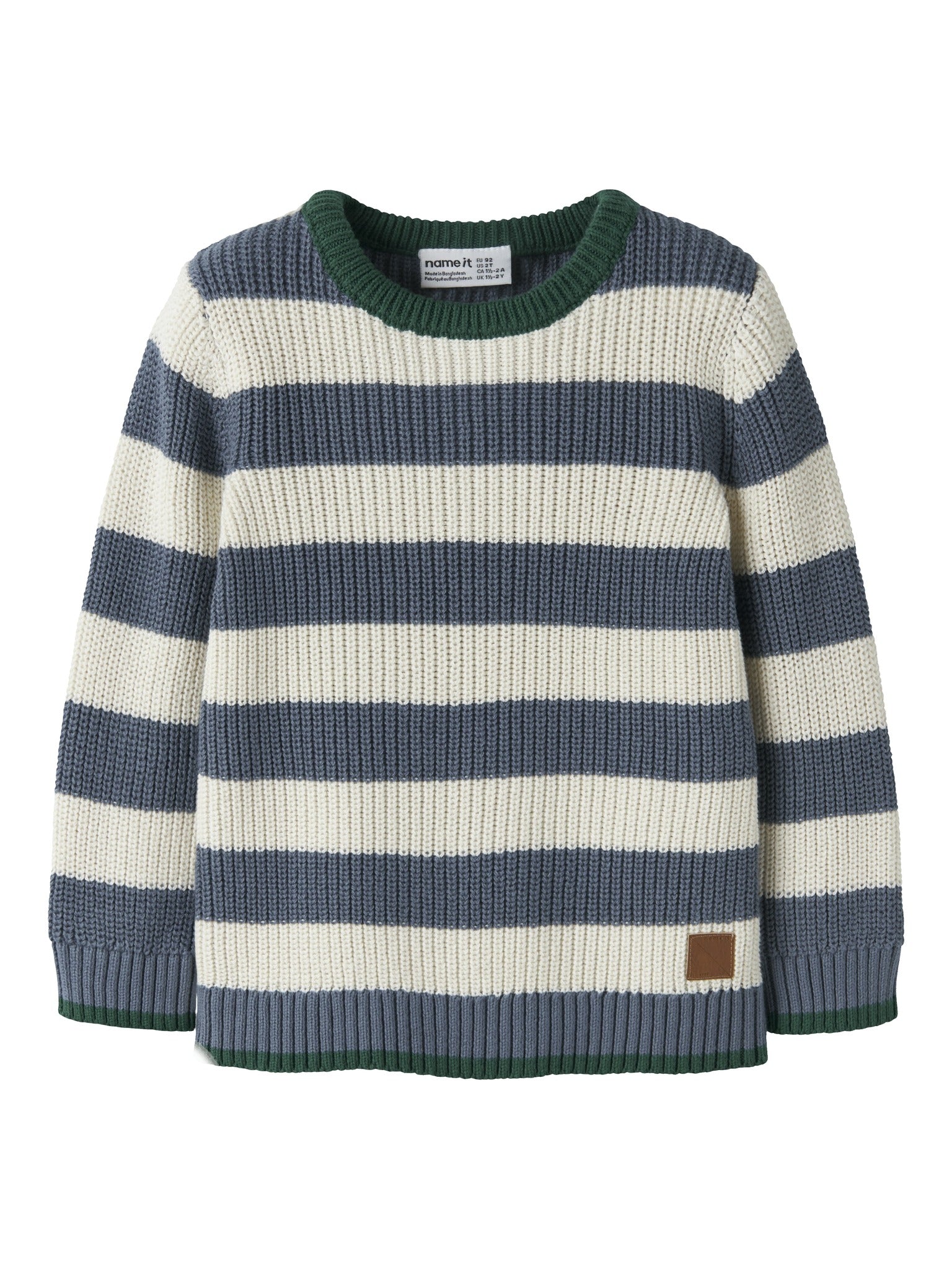 NAME IT Nereus Long Sleeve Knit in Blue Mirage front view