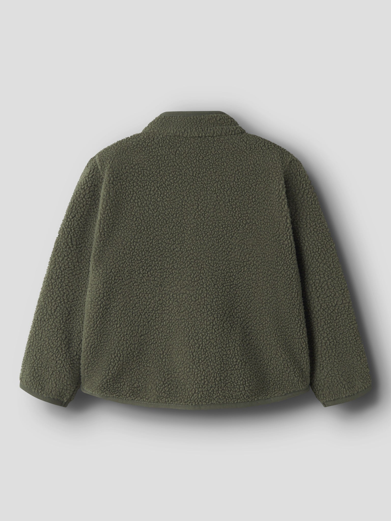 NAME IT Owe Long Sleeve Teddy Card in Olive Night back view