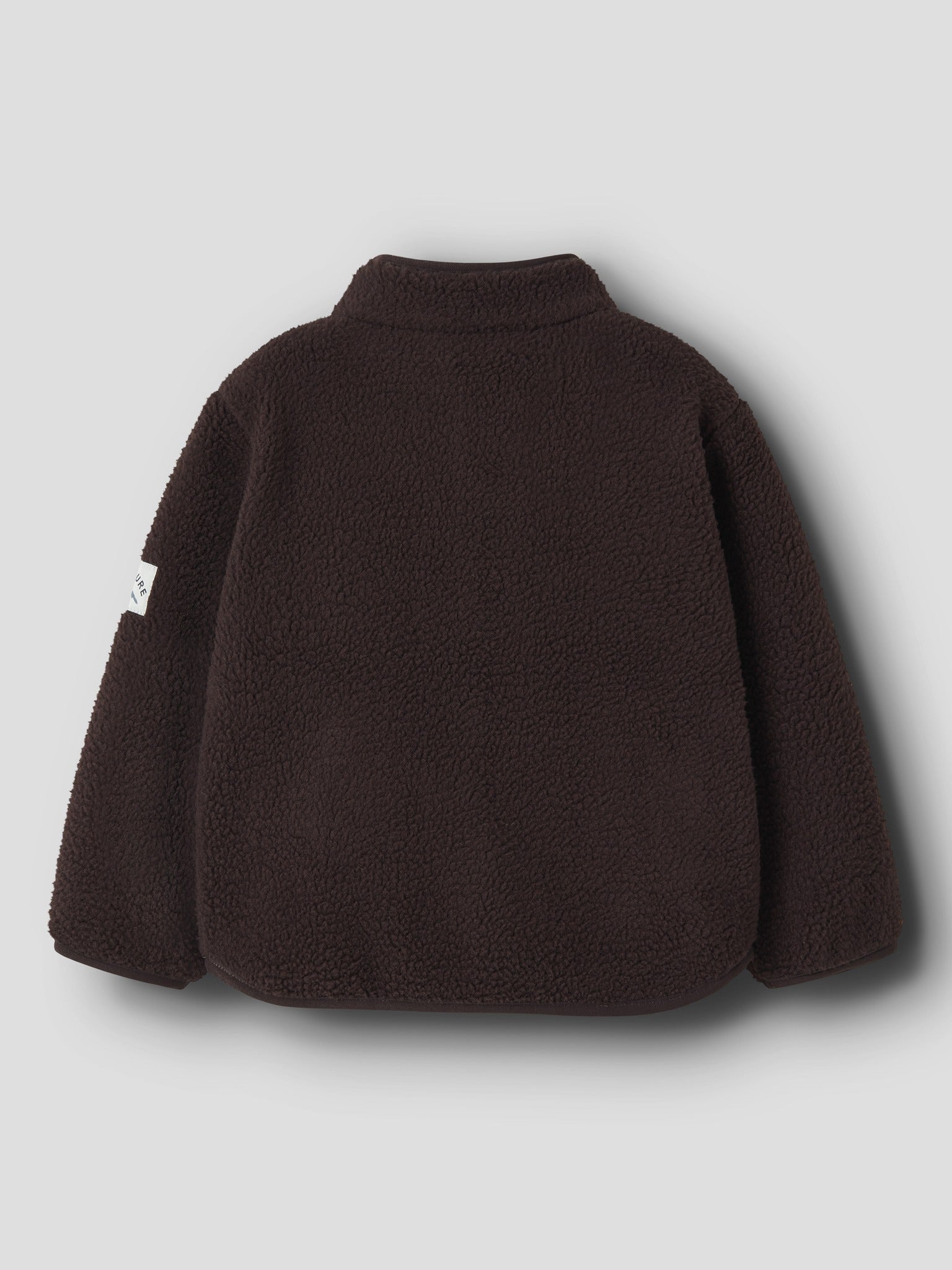 NAME IT Owe Long Sleeve Teddy Card in Chocolate Plum back view