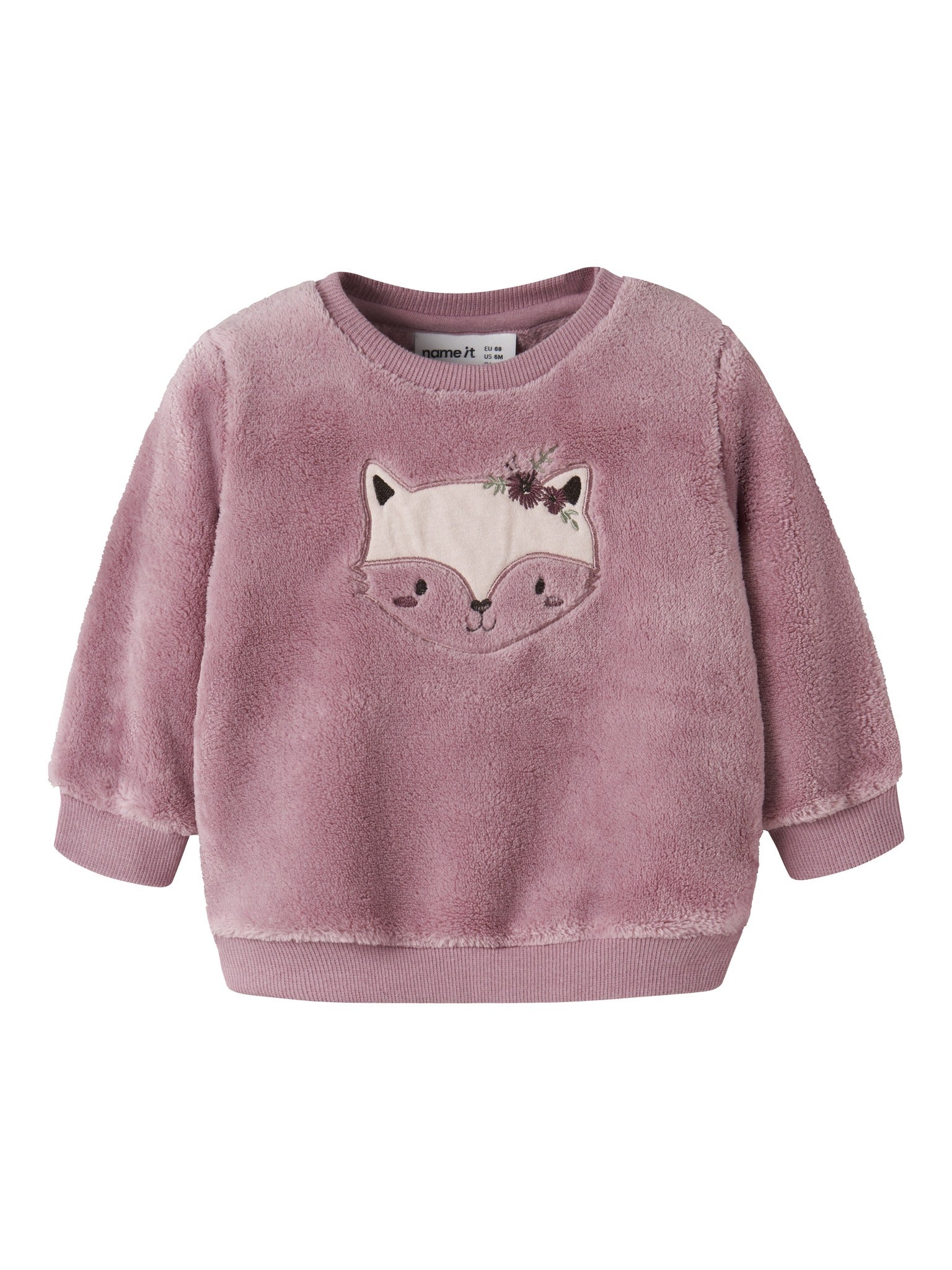 NAME IT Olivine Long Sleeve TEDDY in Lilas front view
