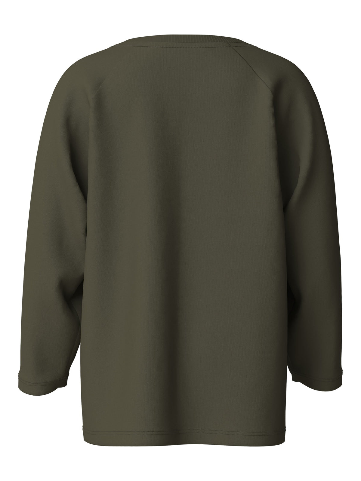 NAME IT Vaglan Long Sleeve Top in Olive Night Excavator back view
