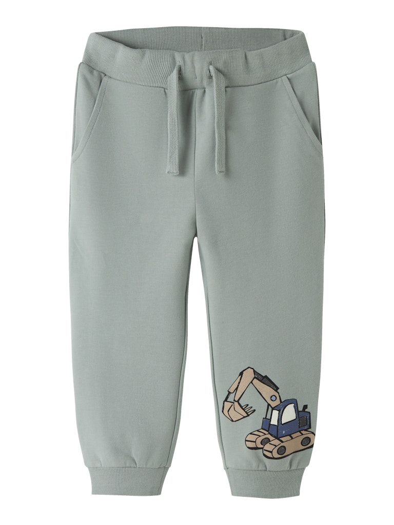 NAME IT Kark Sweatpants in Green Milieu front view