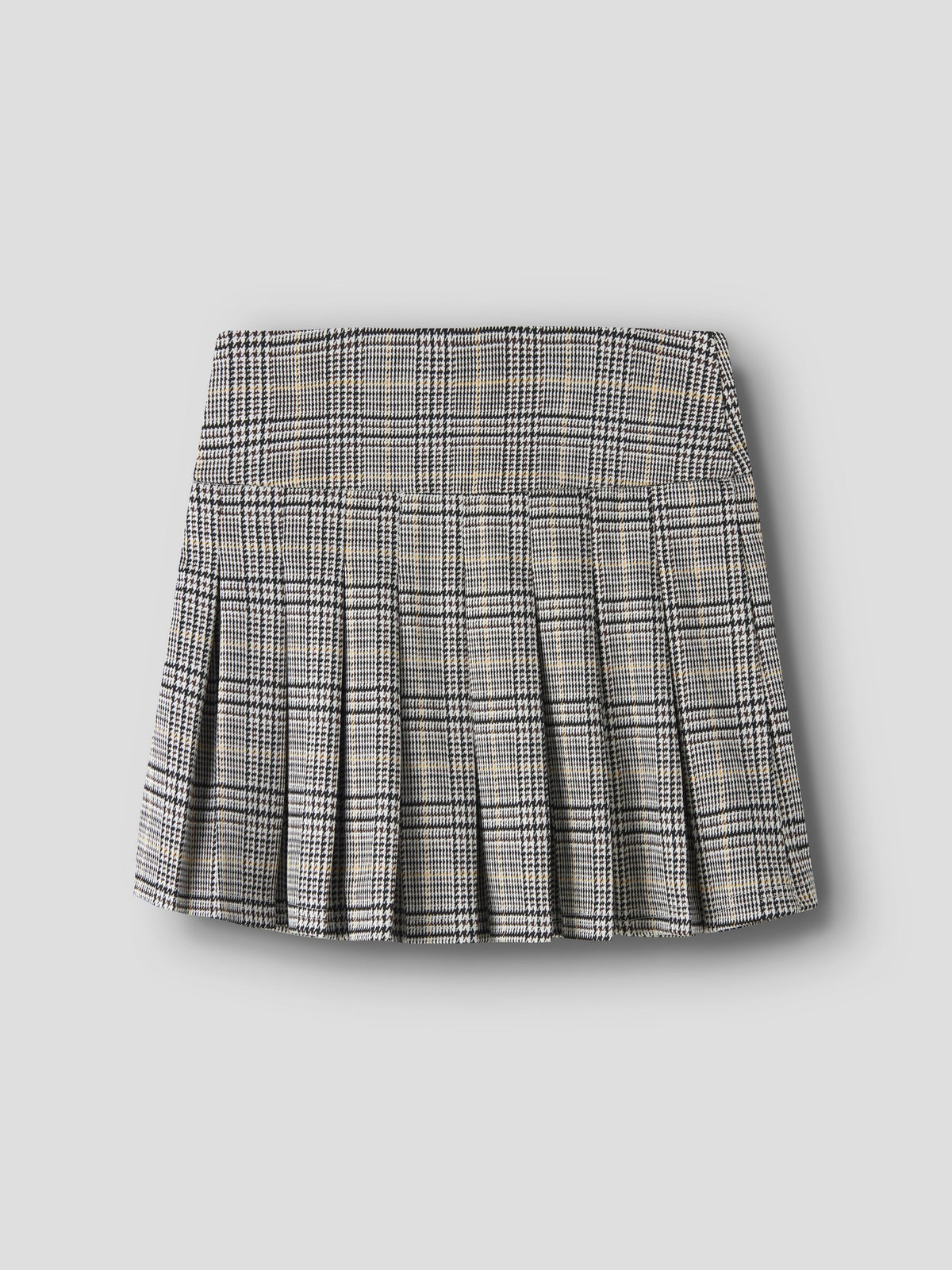 NAME IT Rina PLEATED Skirt in Island Fossil back view