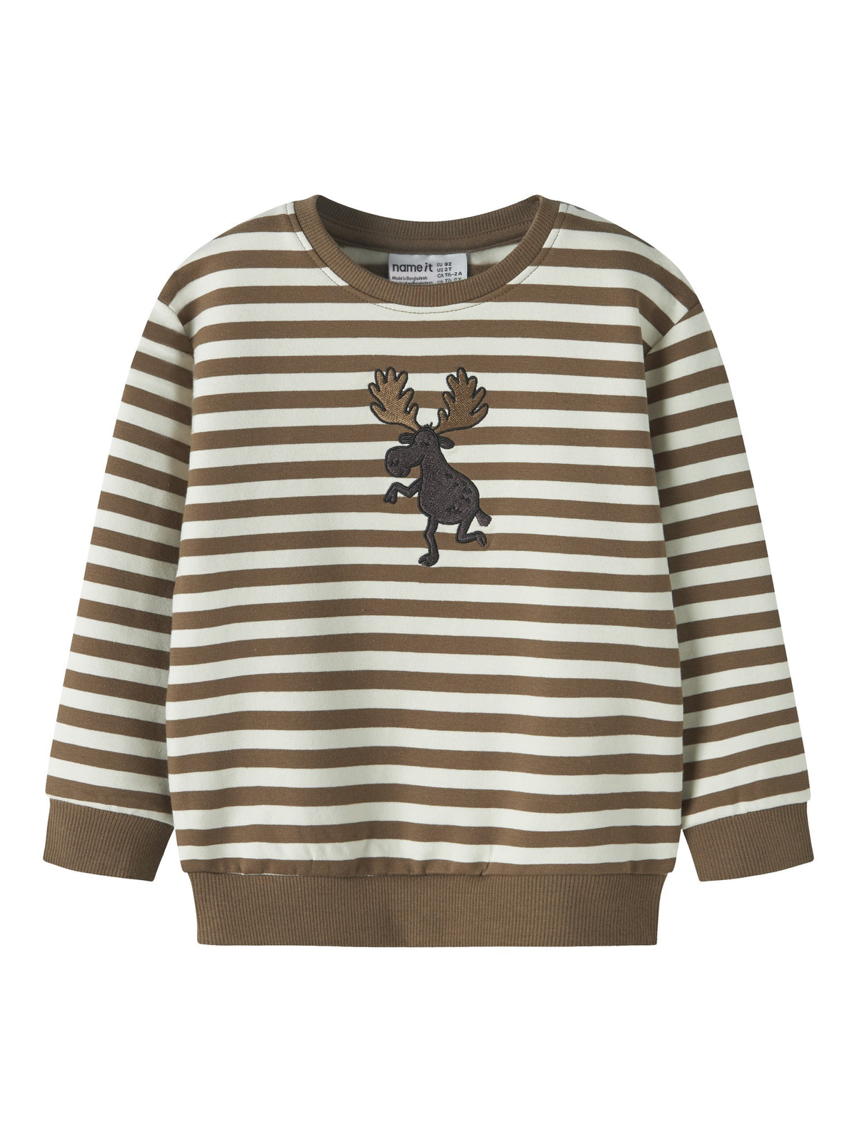 NAME IT Rafan Long Sleeve Sweatshirt in Sepia flat lay