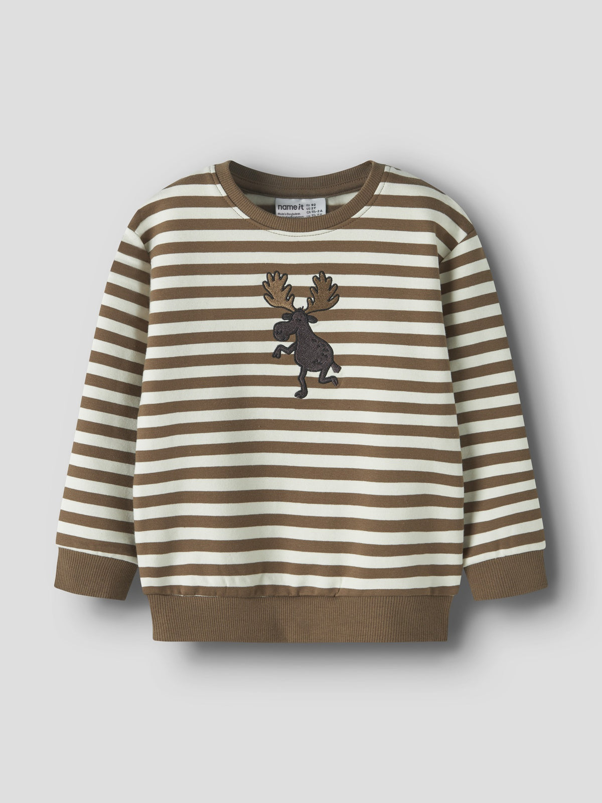 NAME IT Rafan Long Sleeve Sweatshirt in Sepia front view