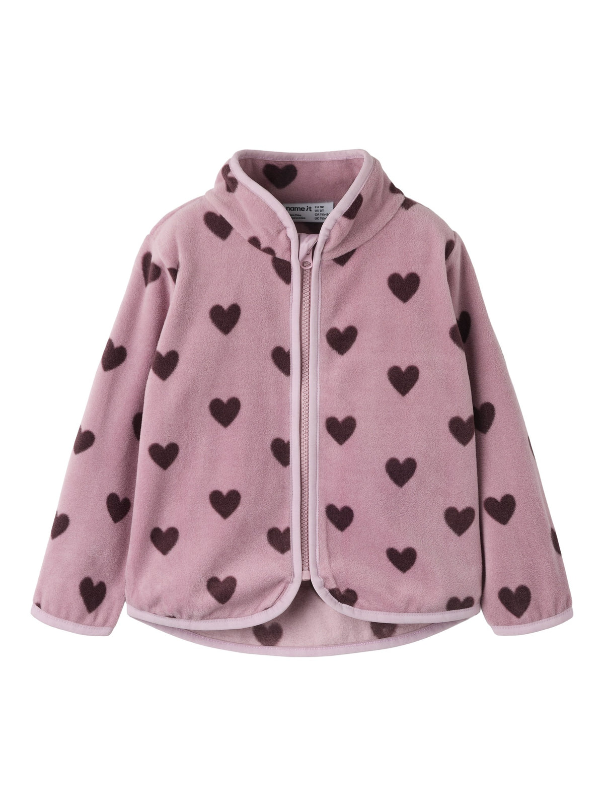 NAME IT Olajas Fleece Jacket in Mauve Shadows front view