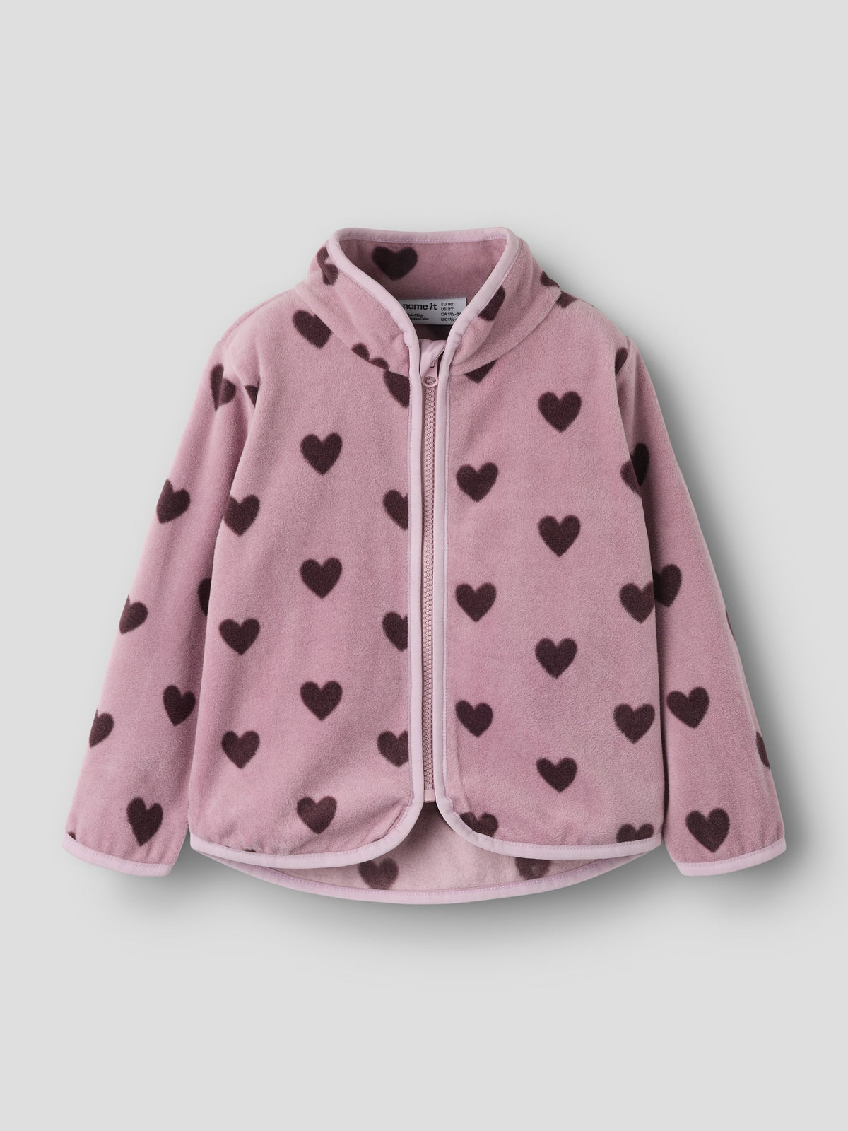 NAME IT Olajas Fleece Jacket in Mauve Shadows angled view