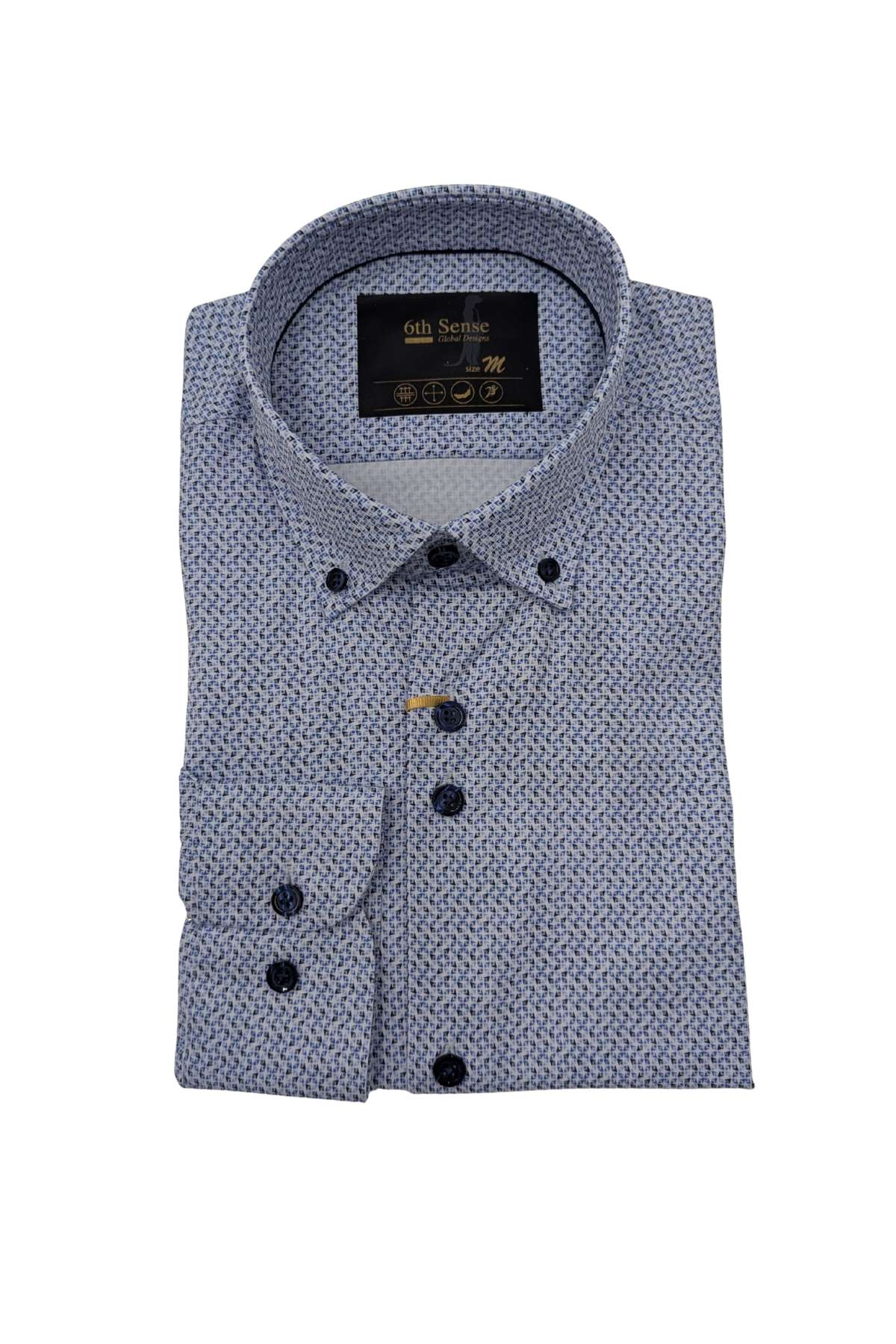 Men's 6th Sense Navy/Blue/White Shirt-Front View
