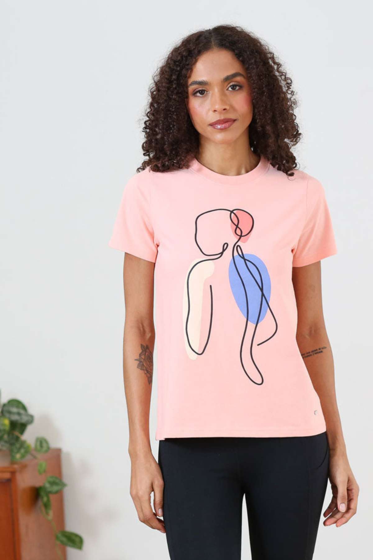 RANT & RAVE LADIES Relax & Renew Meryl Peach Tee peach front view