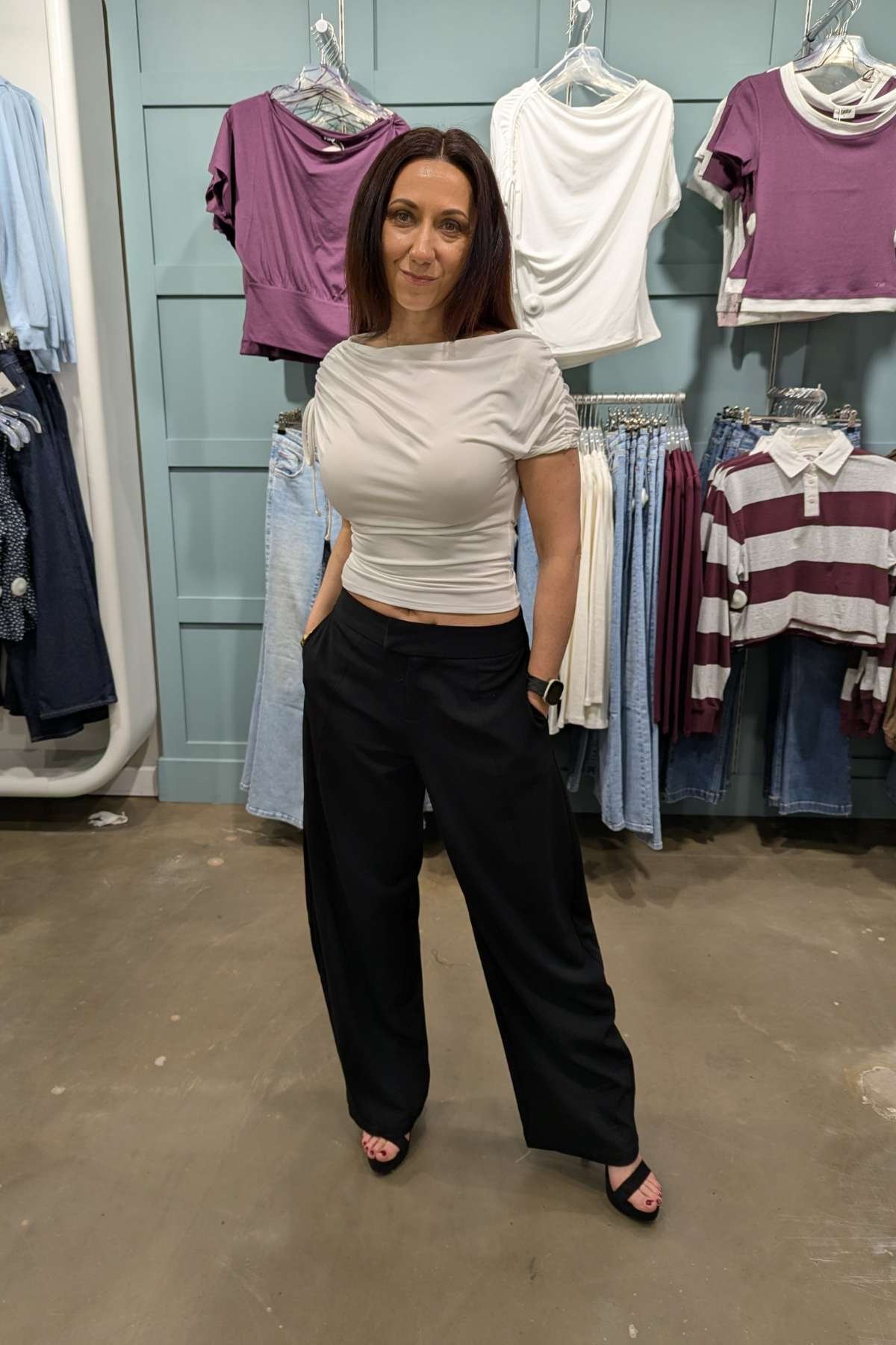 Tally Weijl Black Balloon Trousers BLACK front view
