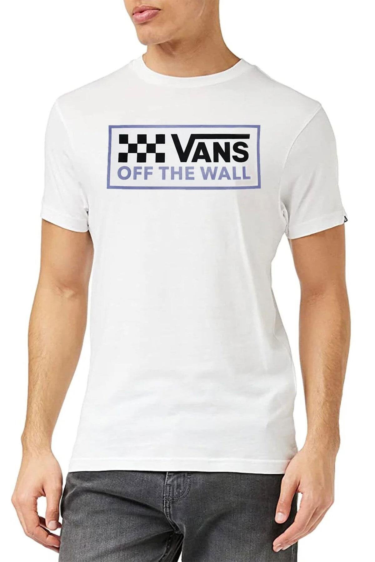 VANS Wrecked Angle-B White Tee White front view