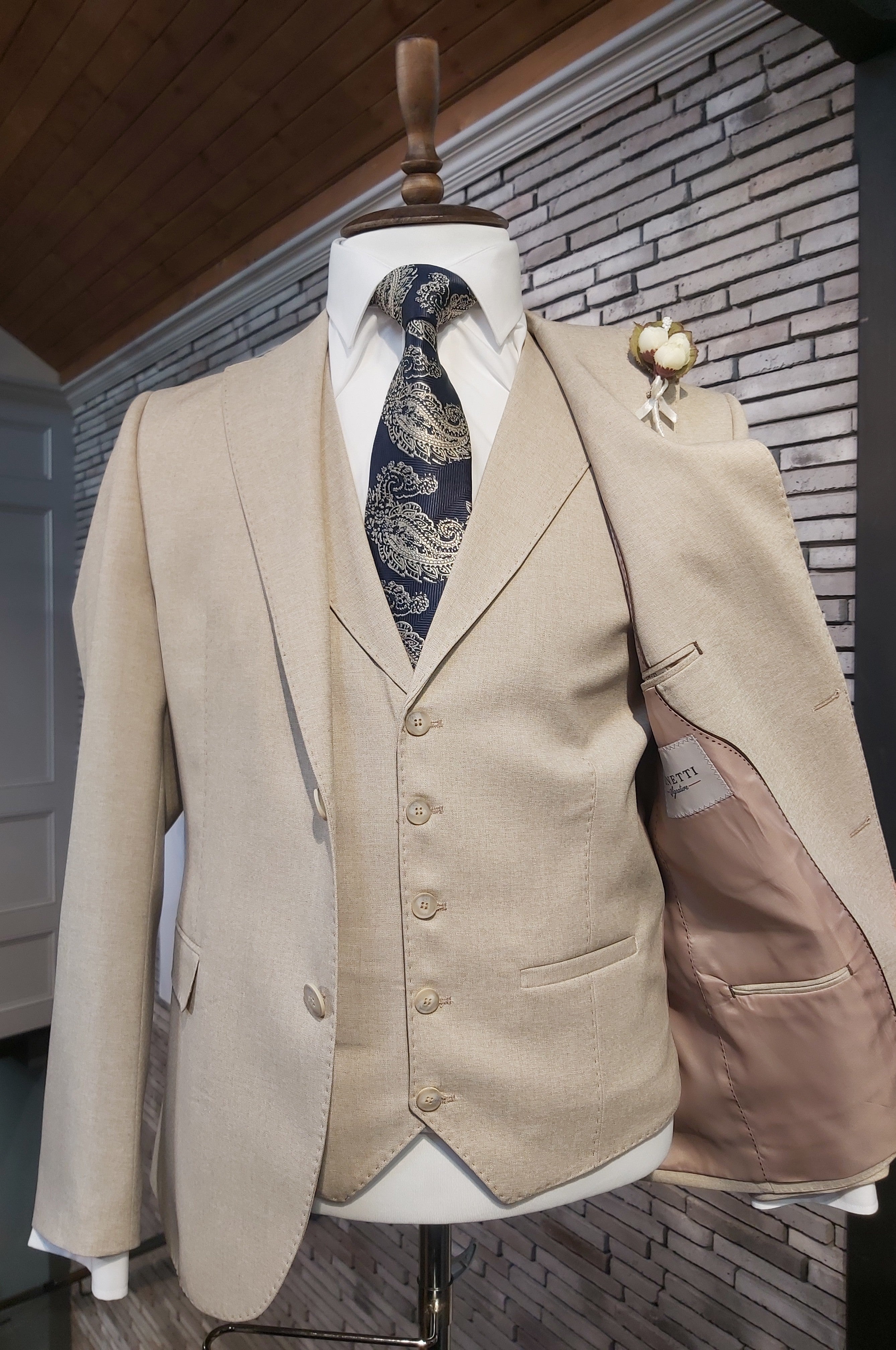 BENETTI George Stone Waistcoat Stone front view