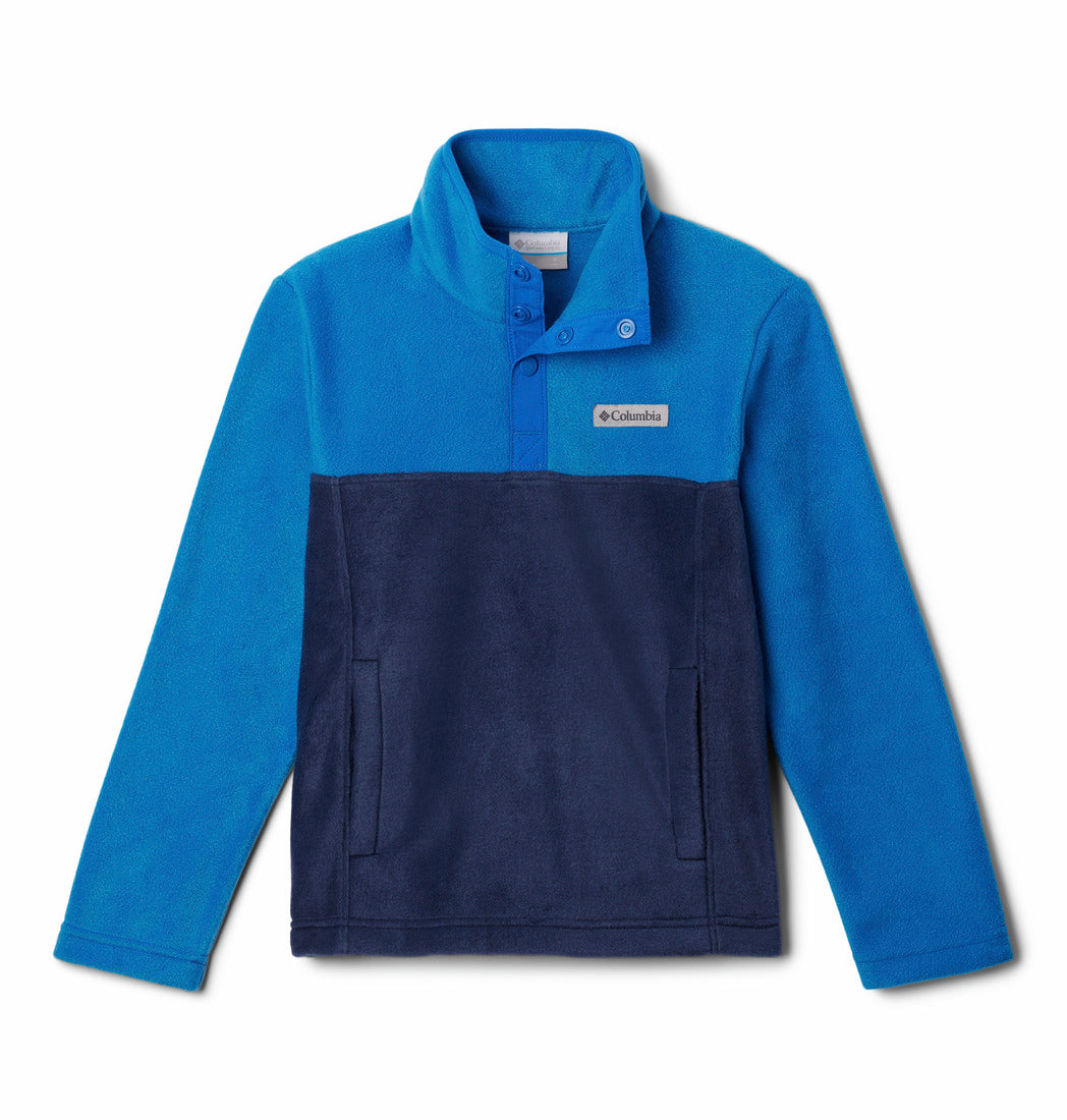 Columbia Boys Steens Mountain II Half Snap Fleece - Collegiate Navy, front view
