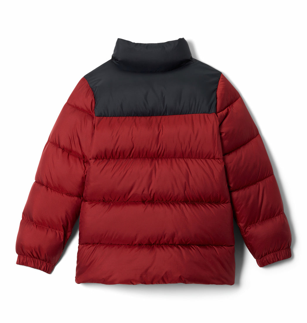 Columbia Boys Puffect II Puffer Jacket - Red Oxide/Black, back view