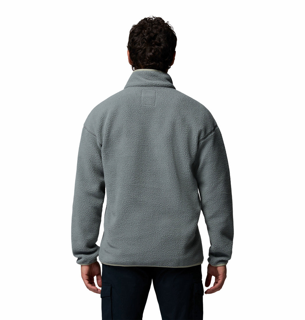 Columbia Mens Helvetia II Half Snap Fleece in Sedona Sage, back view