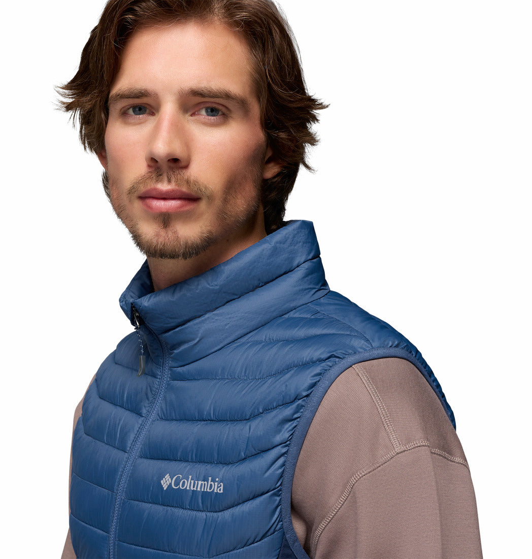 Columbia Mens Powder Pass™ Hybrid Vest-Dark Mountain, detail view