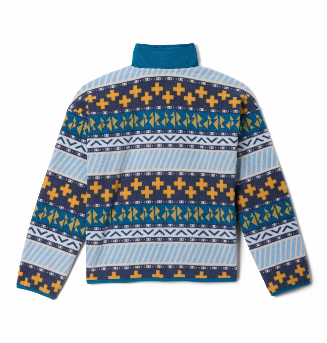 Columbia Boys Sequoia Grove Printed Fleece Jacket - Phoenix Blue, back view