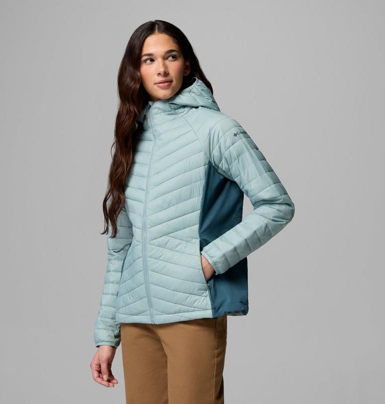 Ladiies Womens Powder Pass™ Iii Hybrid Hdd Jacket-Crushed Blue-Sdie View