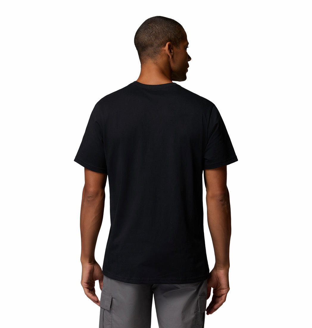 Columbia Mens Csc Basic Tee in black, back model view