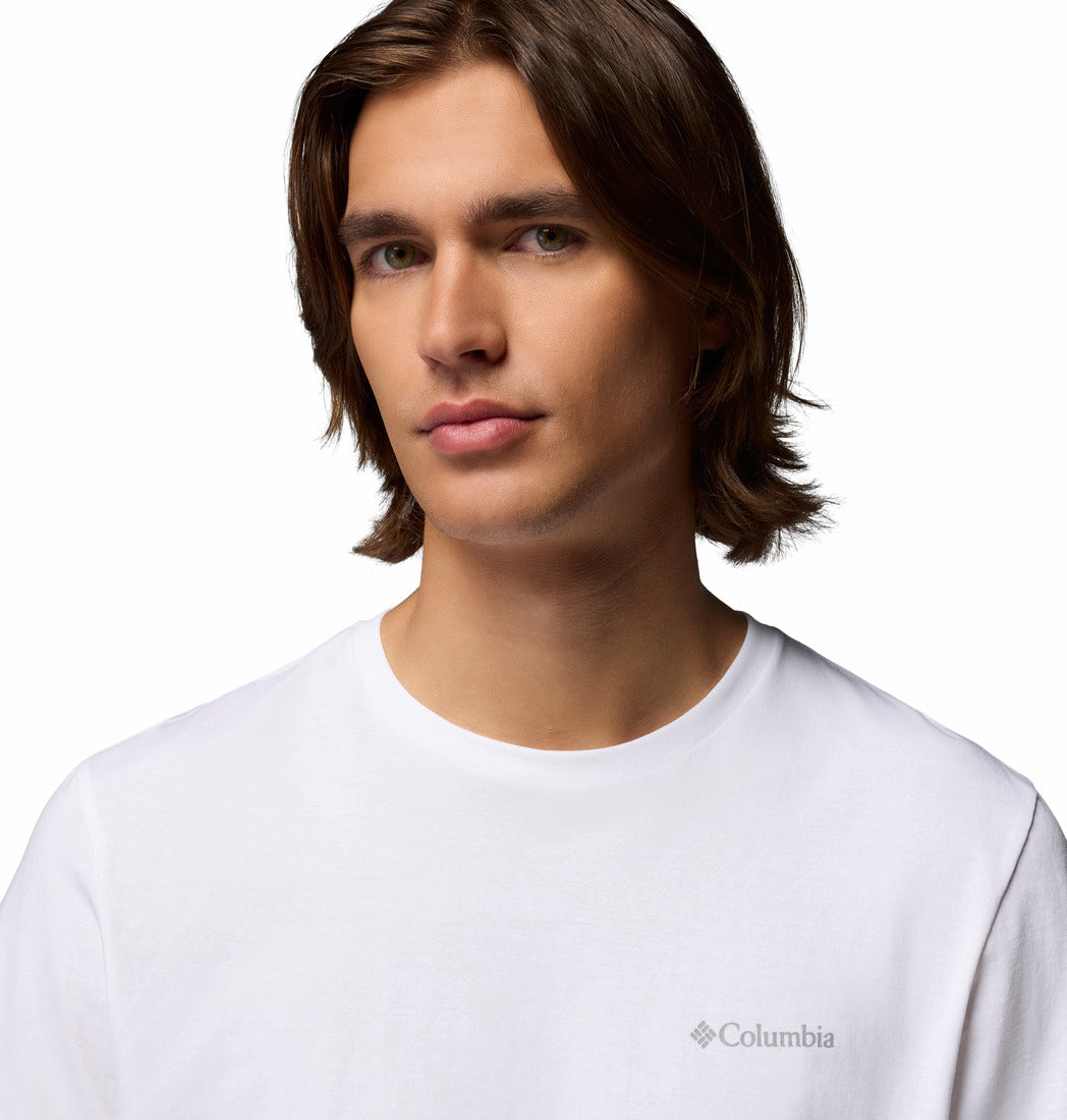 Columbia Mens Csc™ Basic Tee-White, detail view