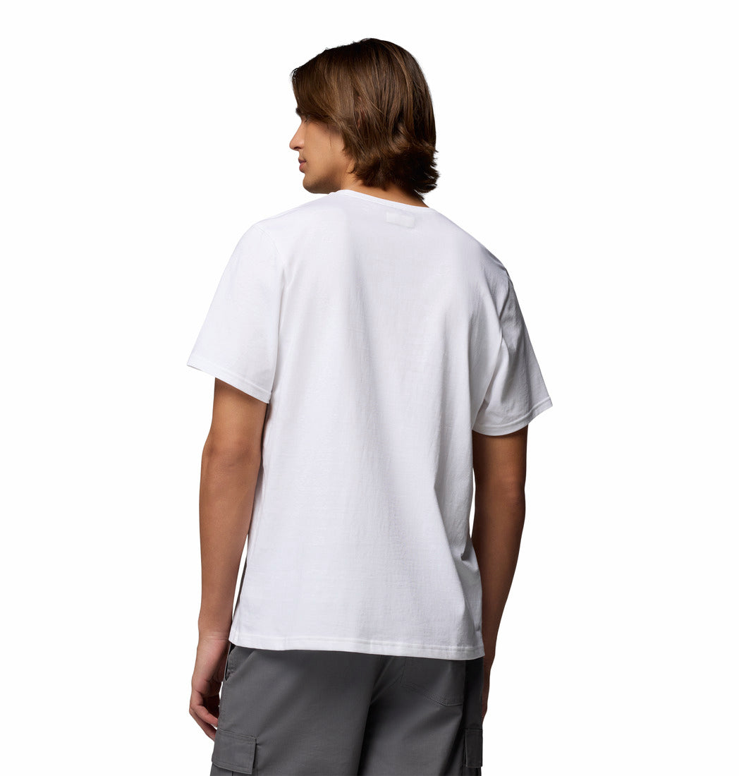Columbia Mens Csc™ Basic Tee-White, back view