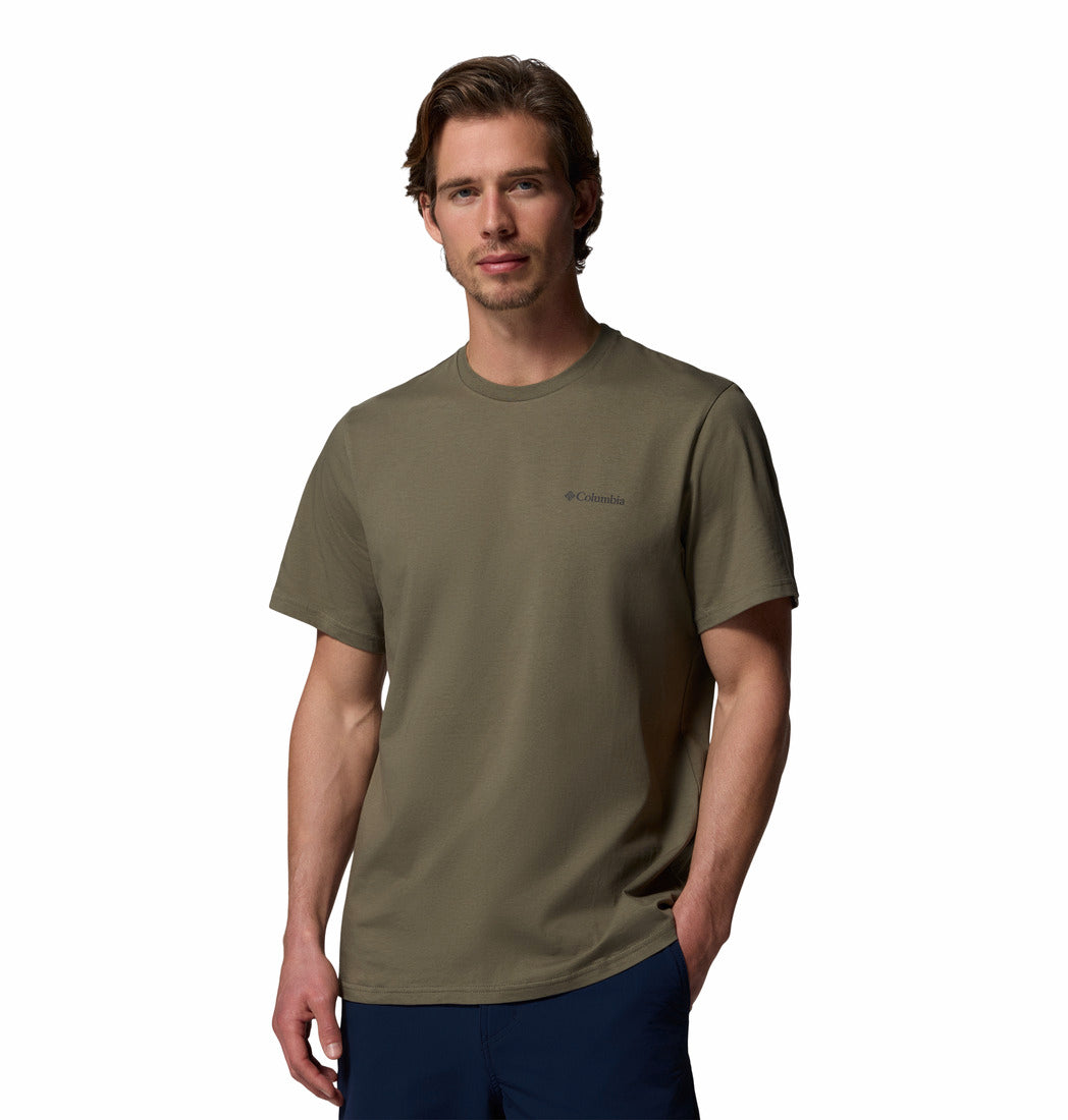 Columbia Mens Csc™ Basic Tee-Stone Green, front view