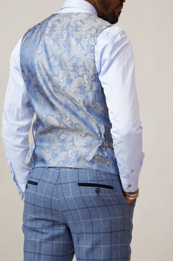MARC DARCY Kelvin Double Breasted stone Waistcoat Stone view 15