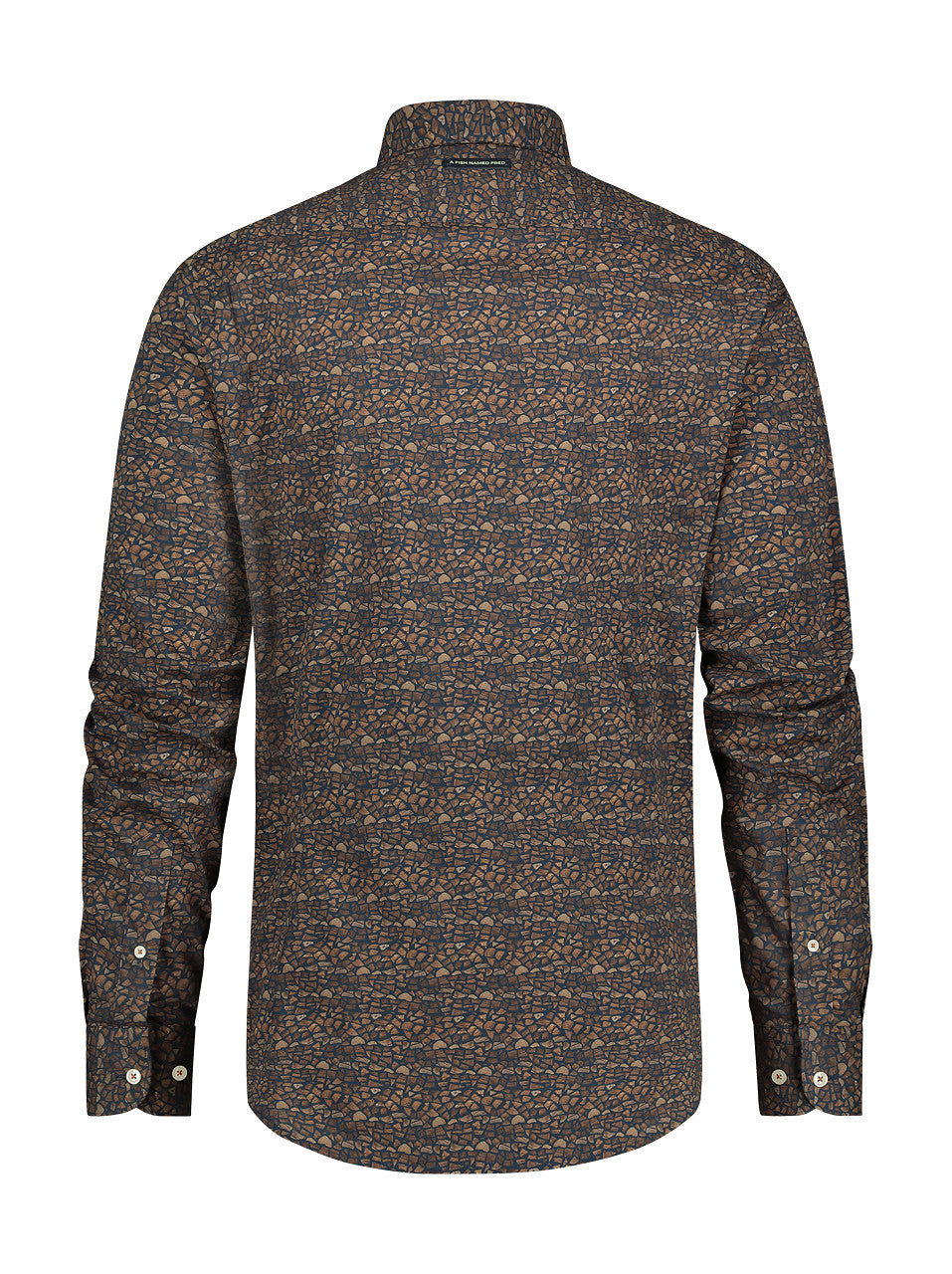 A Fish Named Fred A Fish Name Fred Cognac Firewood Shirt Cognac model front view