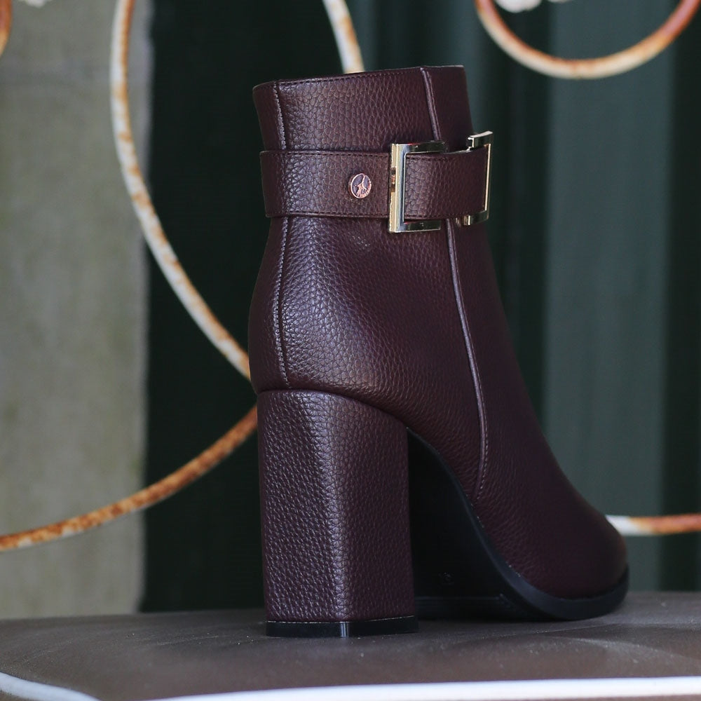 Ladies Gwyneth Plum Boot-Back View