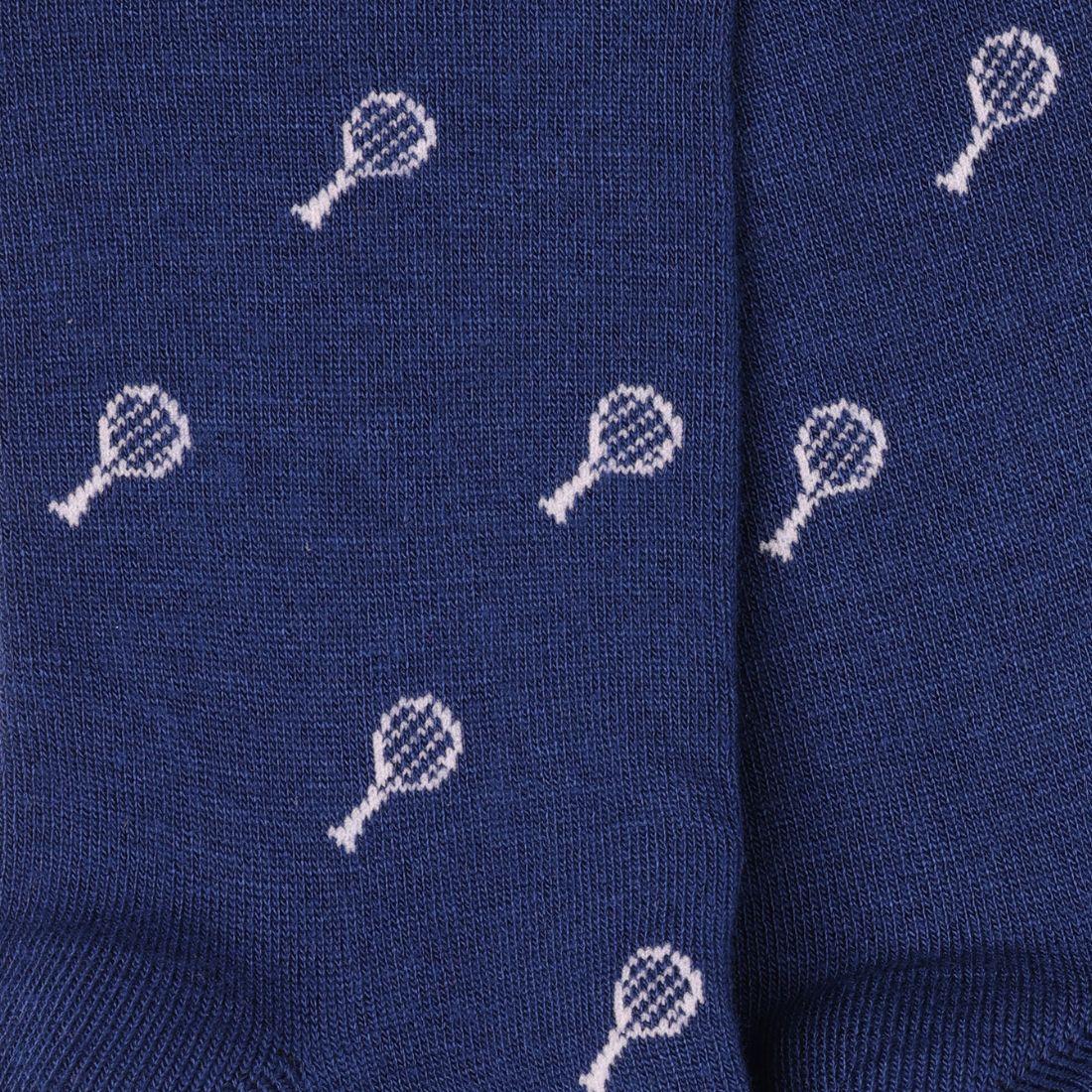 Swole Panda Tennis Raquet Bamboo Socks Blue detail view