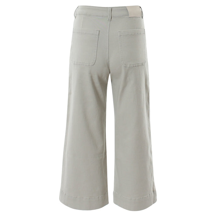 Ladies Drew Wide Leg Crop Jean - Putty-Back  View
