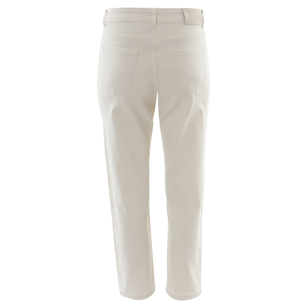 Ladies Siobhan Soft White Mom Jeans-Back View
