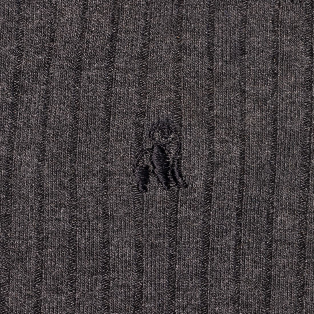 Marl Grey Bamboo Socks-Logo close up