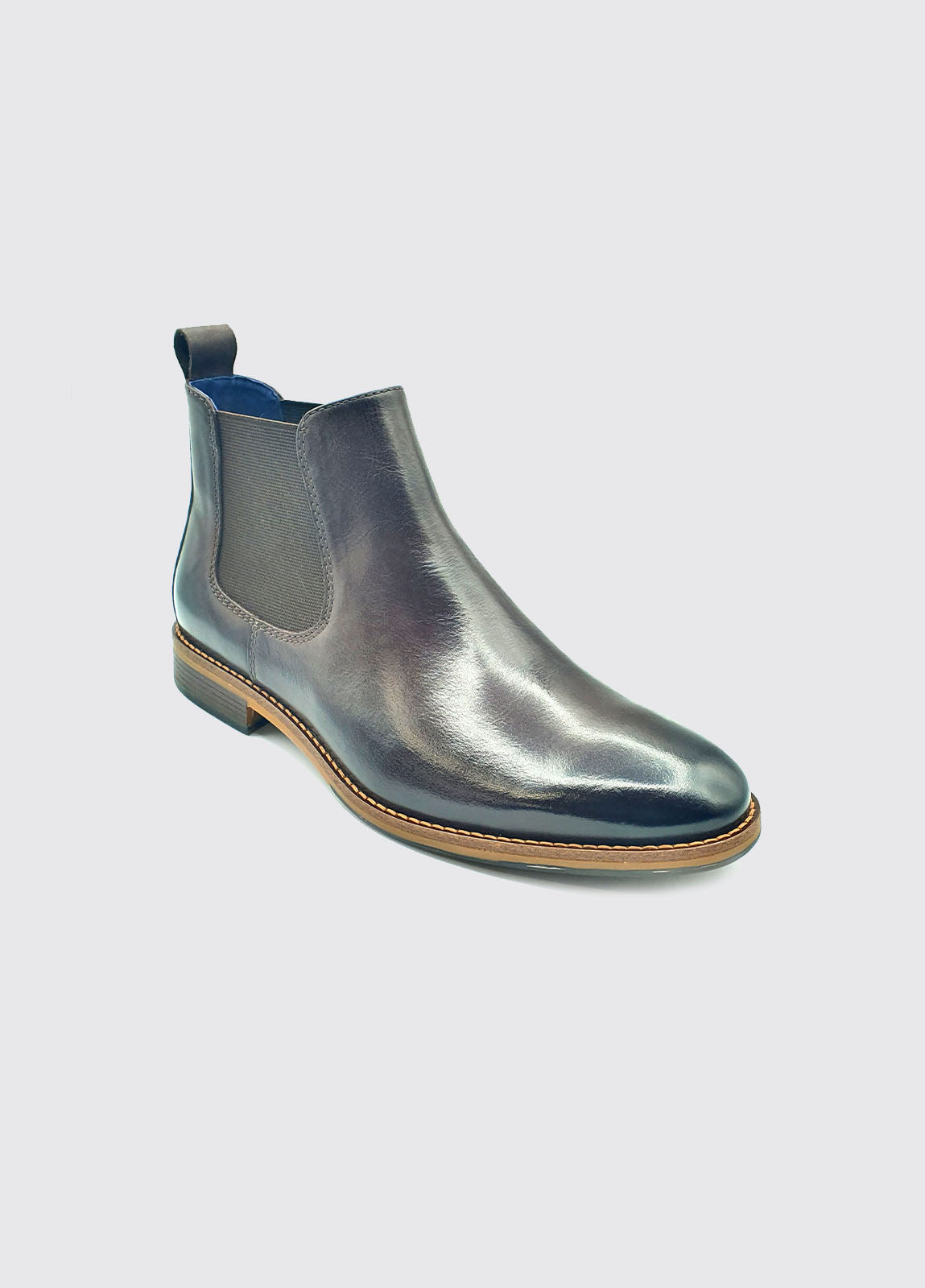 Steed Slip On Mahogany Chelsea Boot-Single boot view