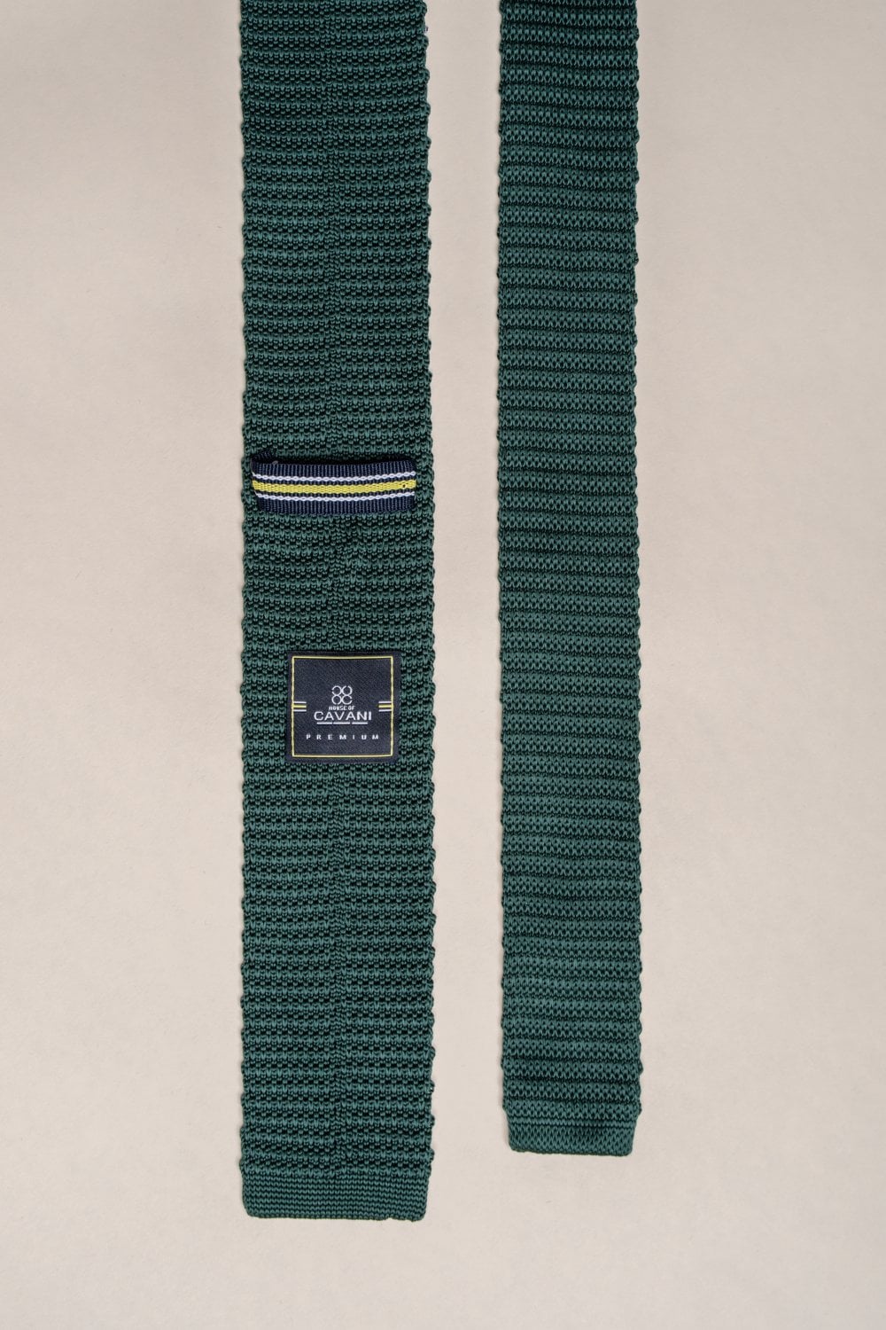 House of Cavani Cavani Woven Mens Olive Tie Olive front view