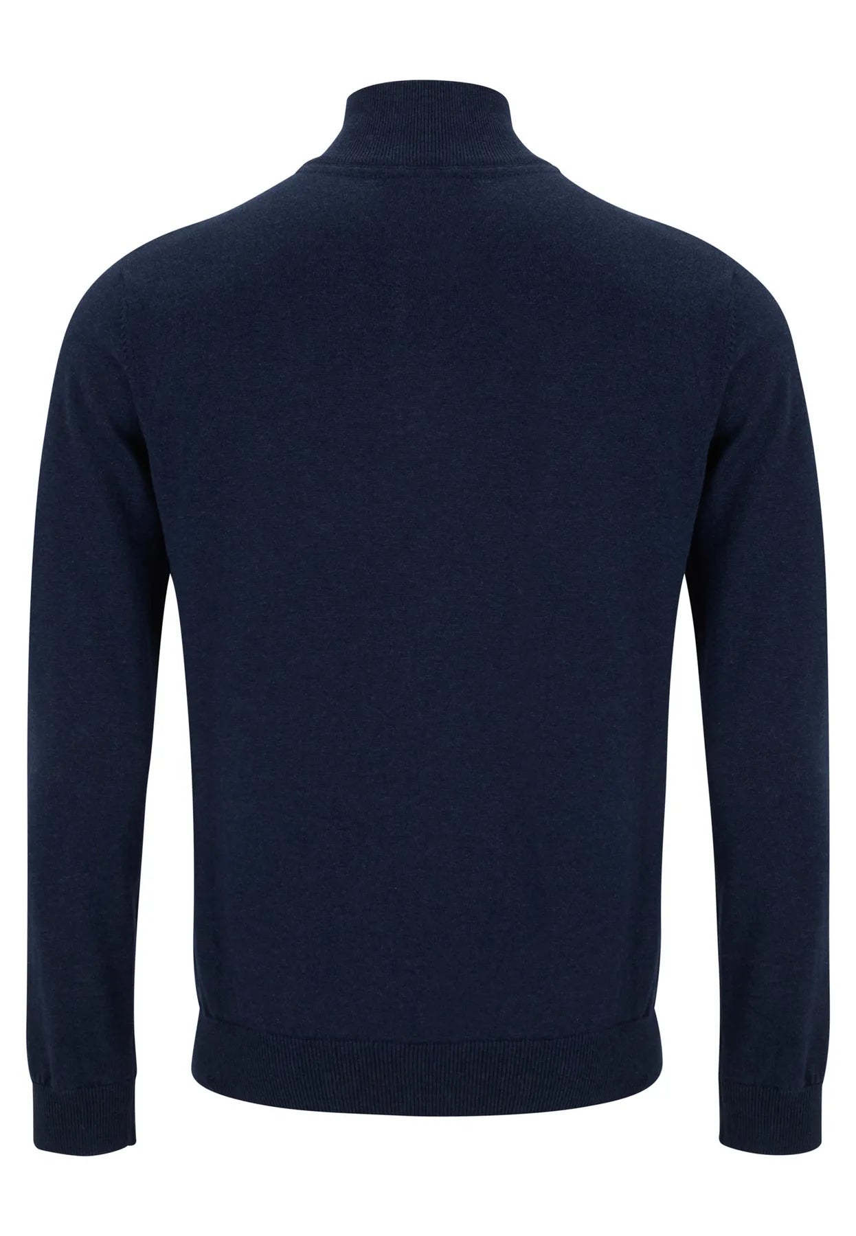 6TH SENSE Harry Navy 1/4 Zip Knit Navy Blazer model front view