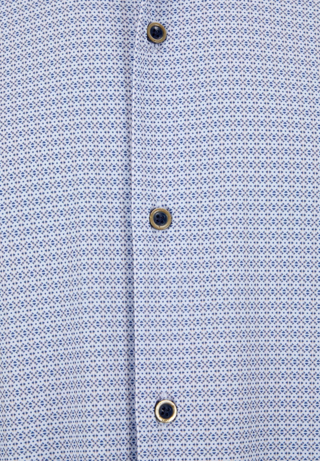 Men's Perform 17 Long Sleeve Navy / White / Peach Diamond Pattern Shirt-Close Up View