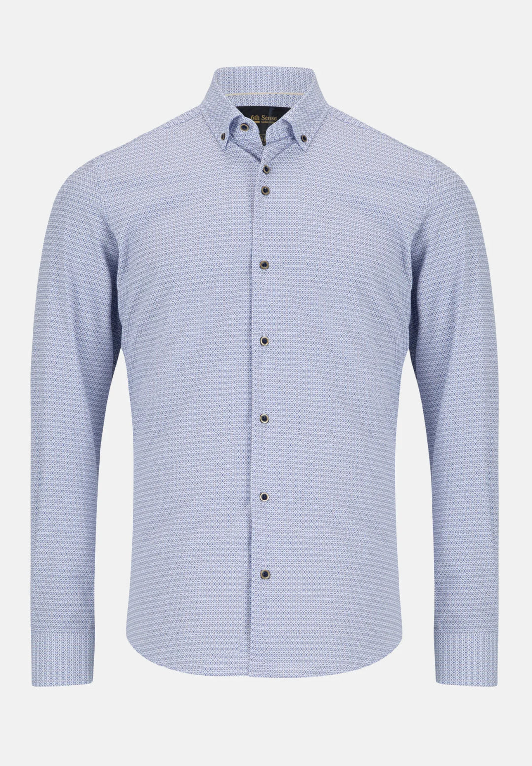 Perform 17 Long Sleeve Navy / White / Peach Diamond Pattern Shirt