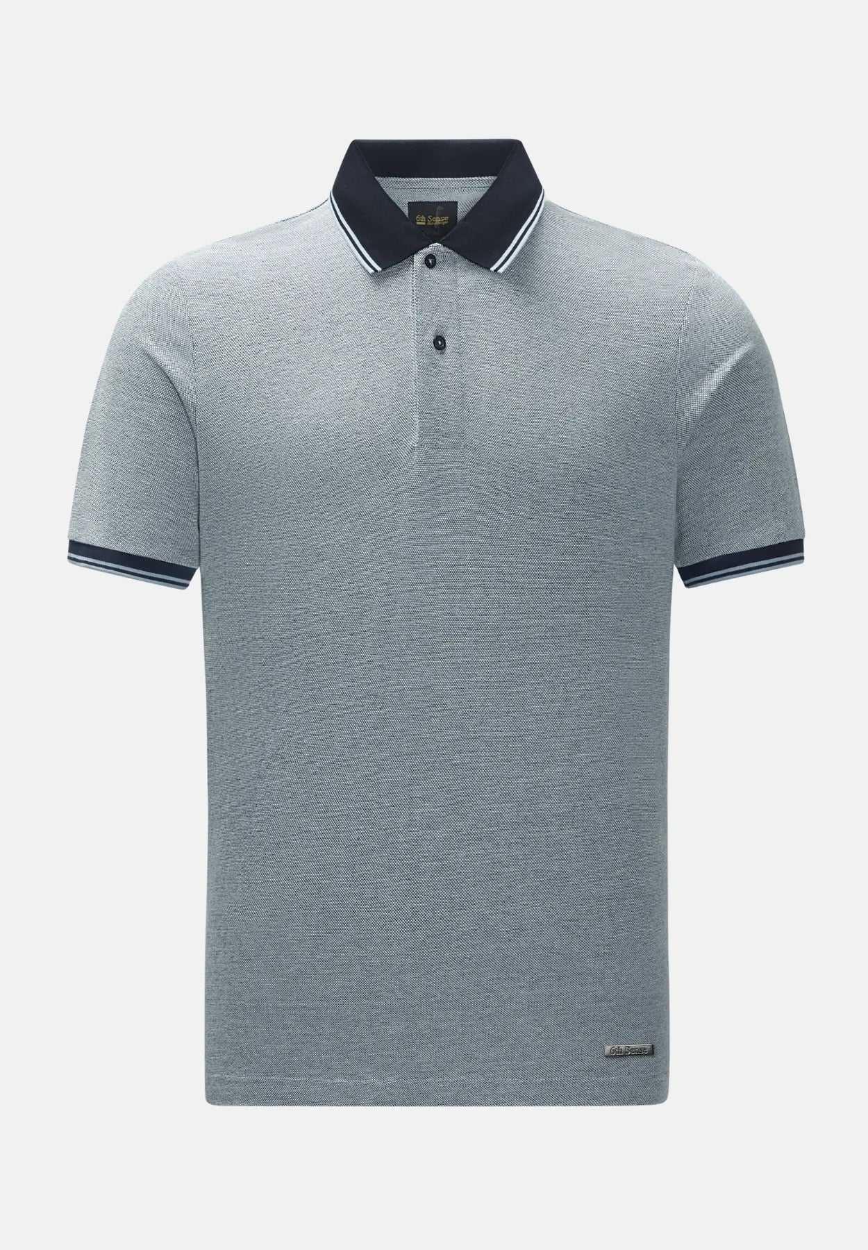 Men's Maverick Blue Fog Polo Shirt-Front View