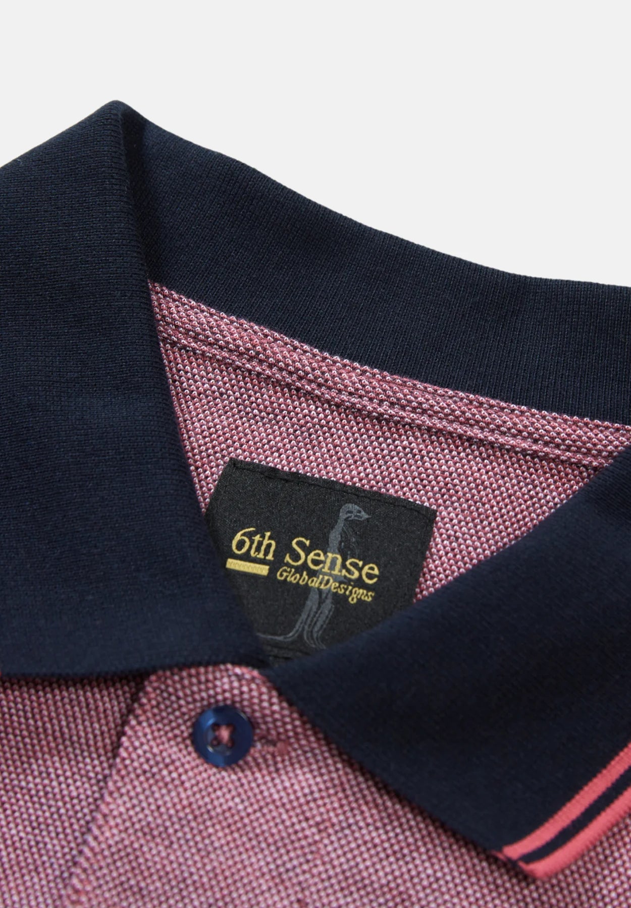 Men's Maverick Carmine Polo Shirt-Collar View