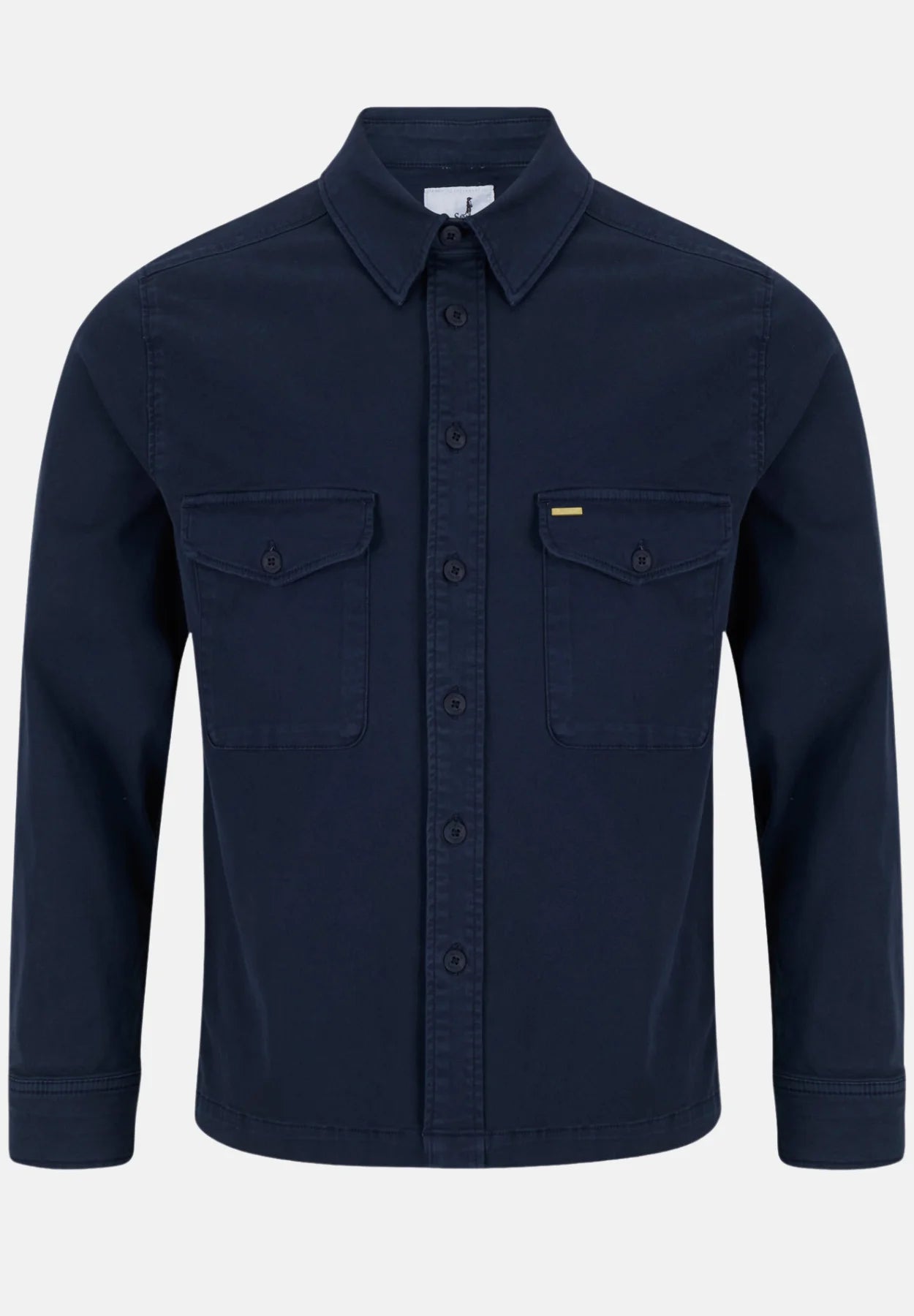 6TH SENSE Twill Navy Overshirt Navy front view