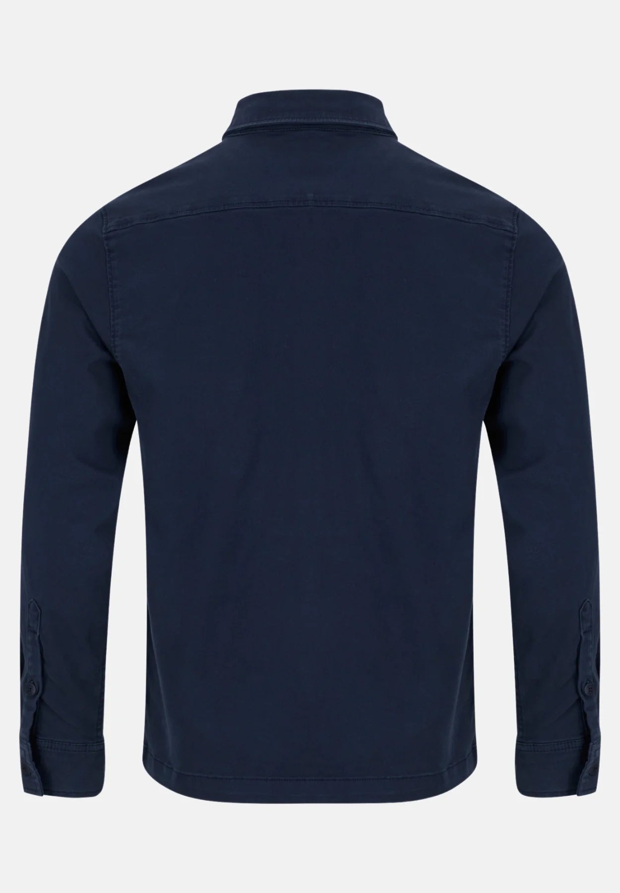 Men's Twill Navy Overshirt-Back View