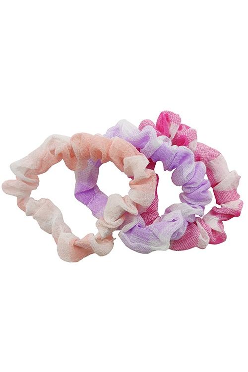 Girl's 3 Pack Gingham Scrunchie -Front View